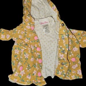 2/$6 Little Lass Yellow Jacket with Polka Dot Shirt​
